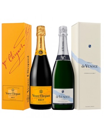 Bundle - De Venoge Cordon Bleu Brut & Veuve Clicquot Yellow Label Brut..