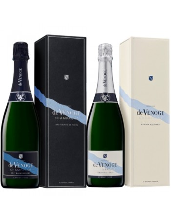 Bundle - De Venoge Cordon Bleu Blanc de Noirs & Cordon Bleu Brut Champagne ..