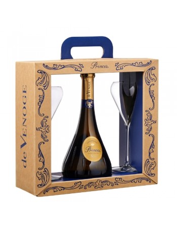 De Venoge Princes Blanc de Blanc Gift Box with Glass..