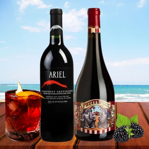 Blackberry Red Wine Spritz with Ariel Dealcoholized Cabernet Sauvignon/Michael David Petite Petit